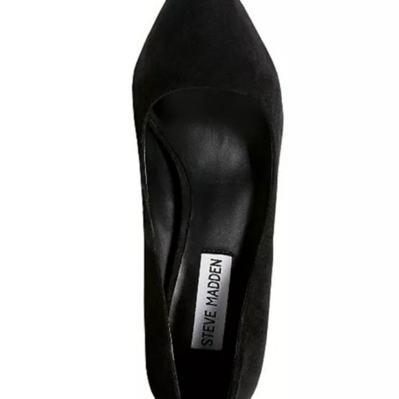 Steve Madden Daisie Pumps Suede Black - Picture 3 of 12